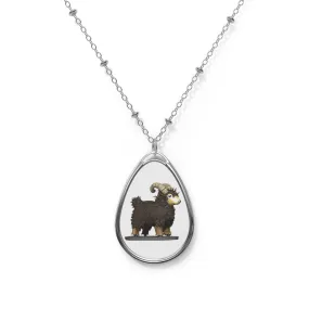 CG Brown Sheep Oval Necklace