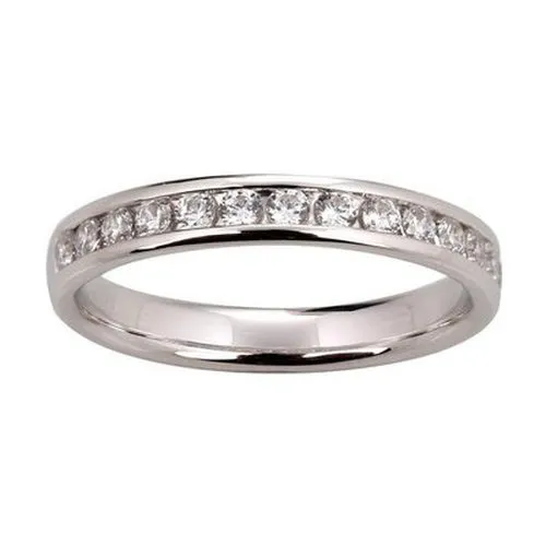 Channel Set Brilliant Cut Band .42ct