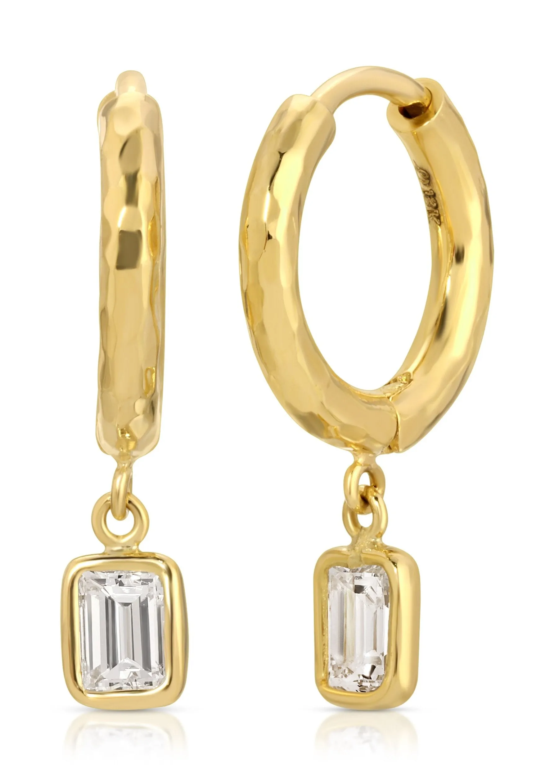 Charmed Micro Gabby Hoop Emerald Cut (Single Earring)