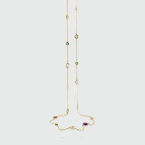 Chennai 18ct Gold Vermeil & Multi Gemstone Long Necklace