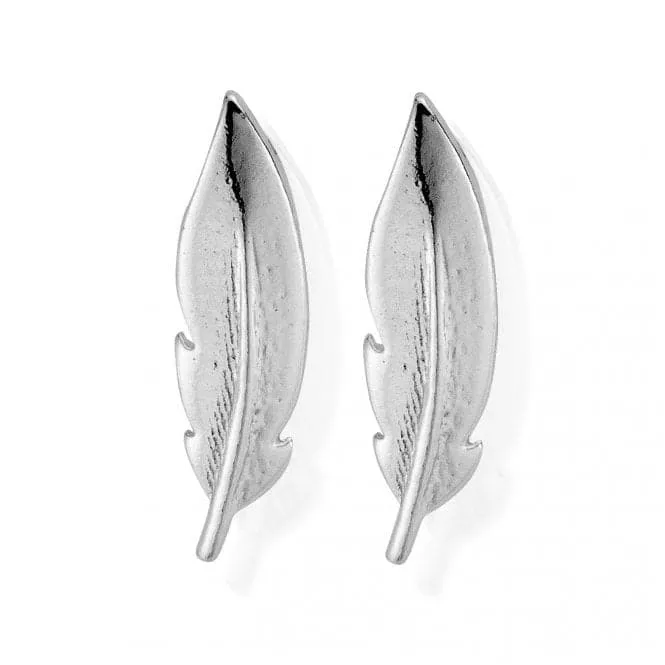 ChloBo 925 Sterling Silver Feather Cuff Earrings SEST728