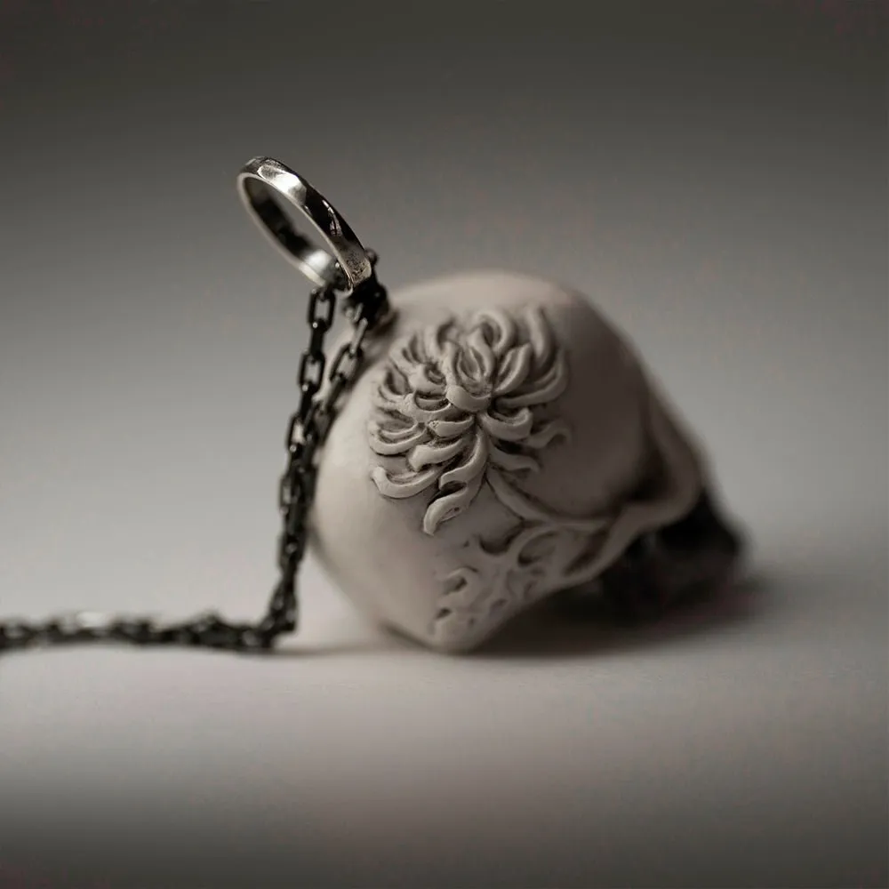 Chrysanthemum Skull pendant