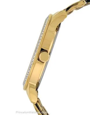 Citizen Quartz Mens Swarovski Crystal Dress- Gold Tone - Gold Dial