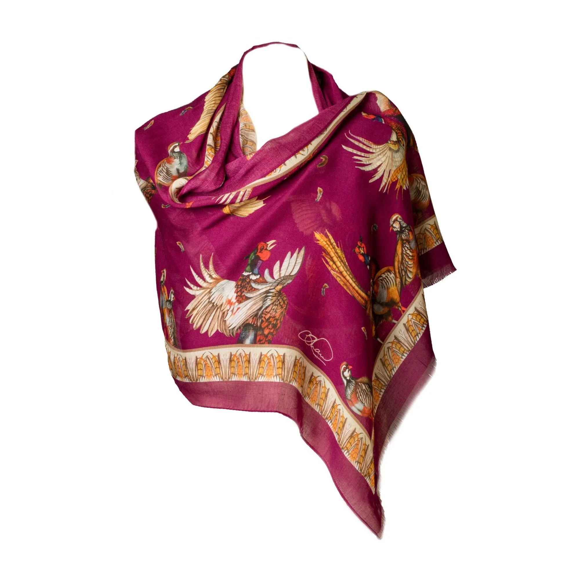 Clare Shaw Ladies Cashmere Scarf - Royal Flush