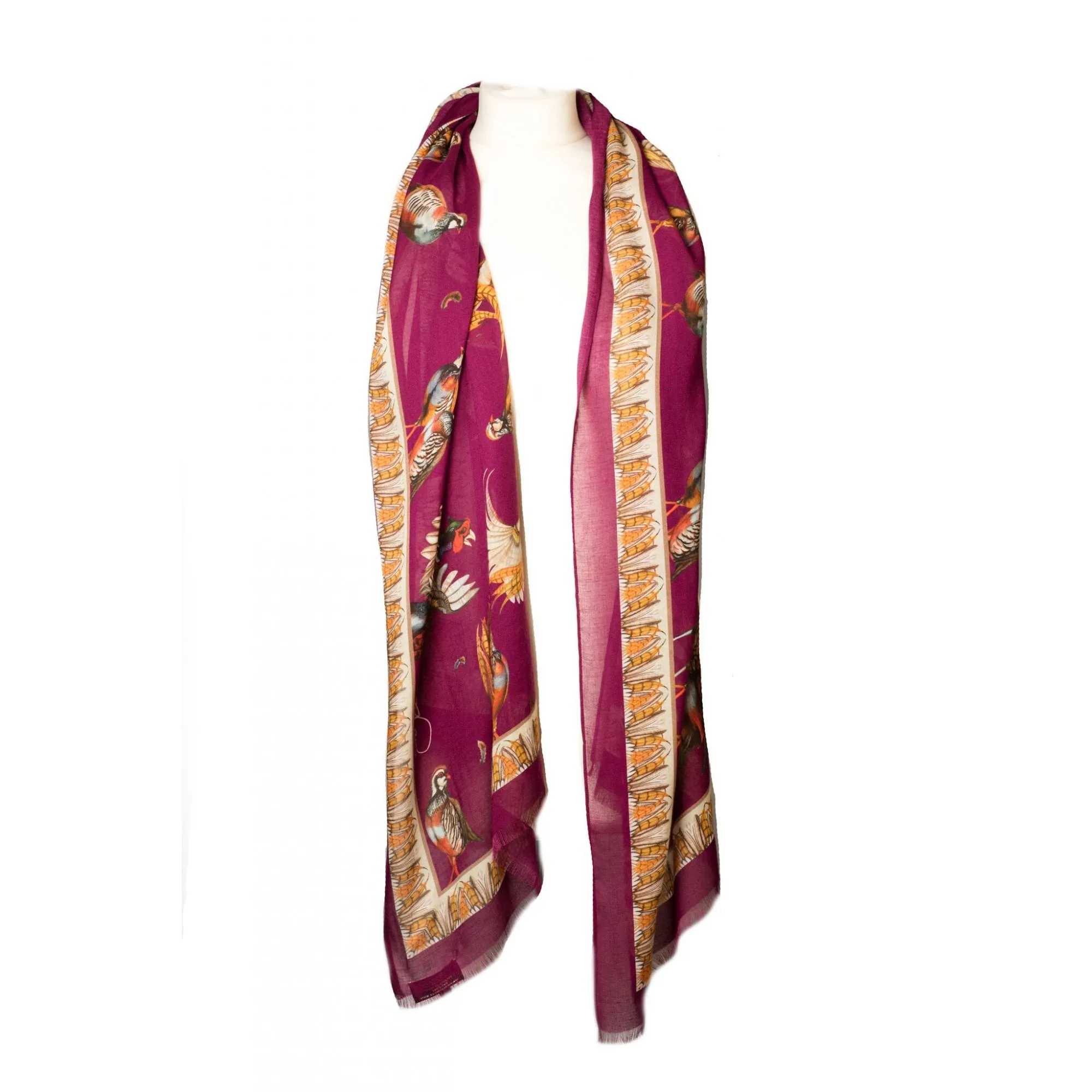 Clare Shaw Ladies Cashmere Scarf - Royal Flush