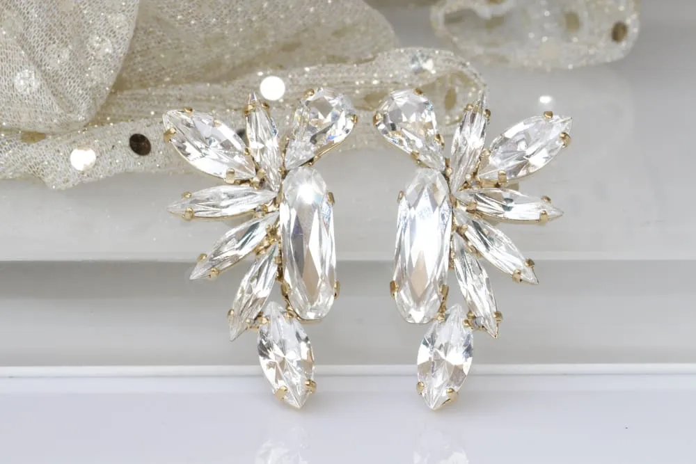 CLEAR BRIDE EARRINGS