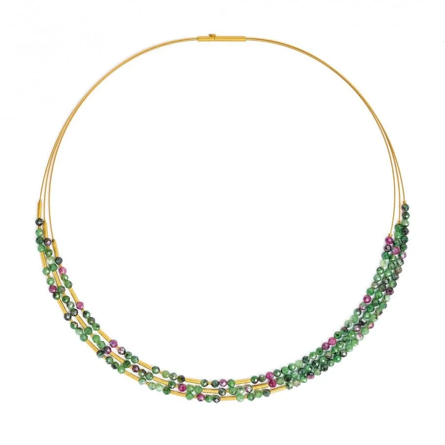 Clini Necklace Ruby Zoisite