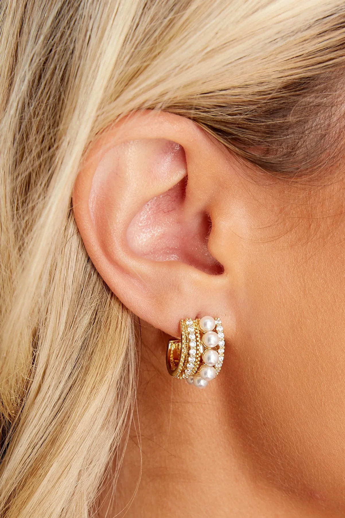 Coastal Gold Baby Half Hoop Earrings