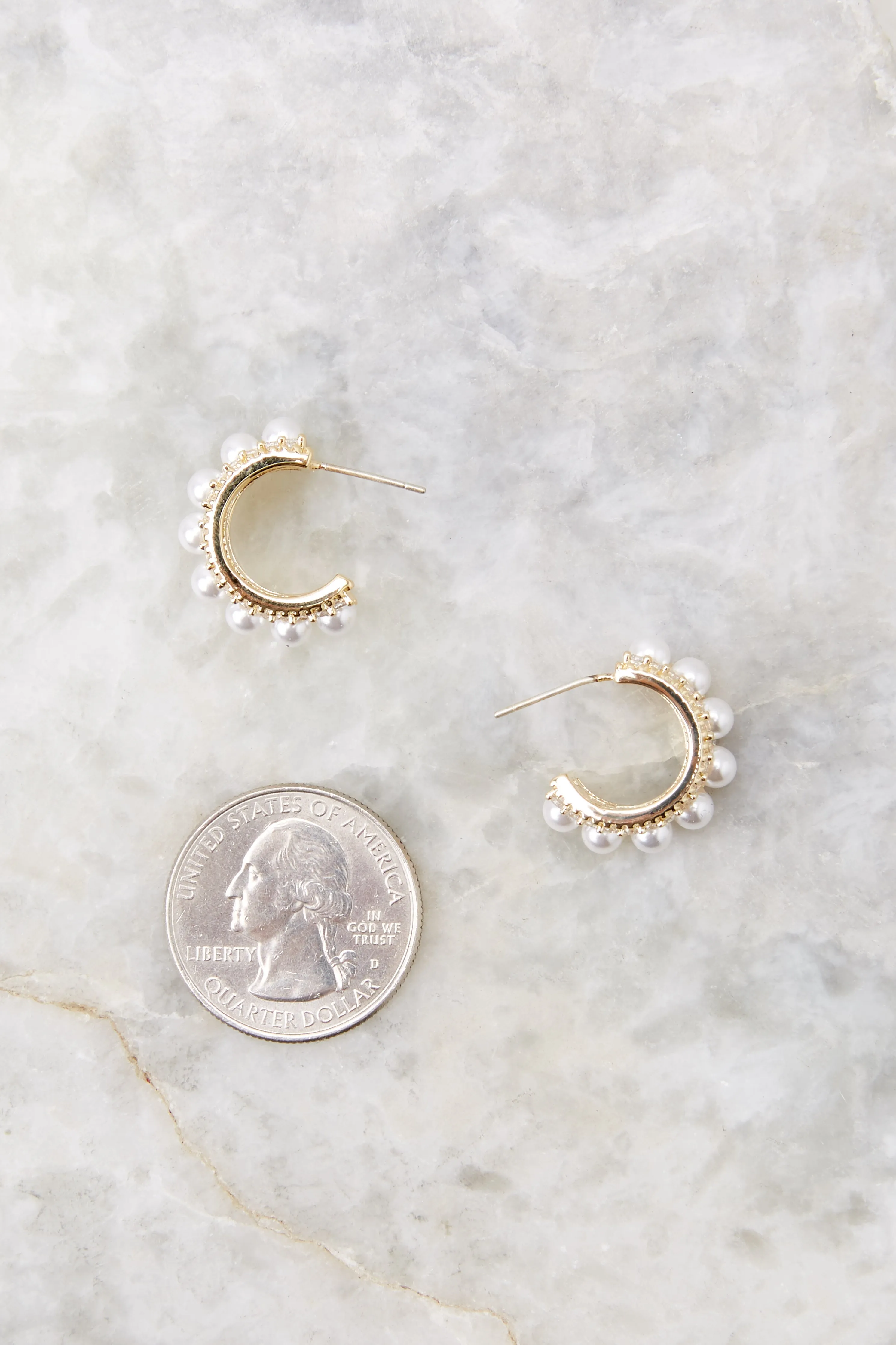 Coastal Gold Baby Half Hoop Earrings