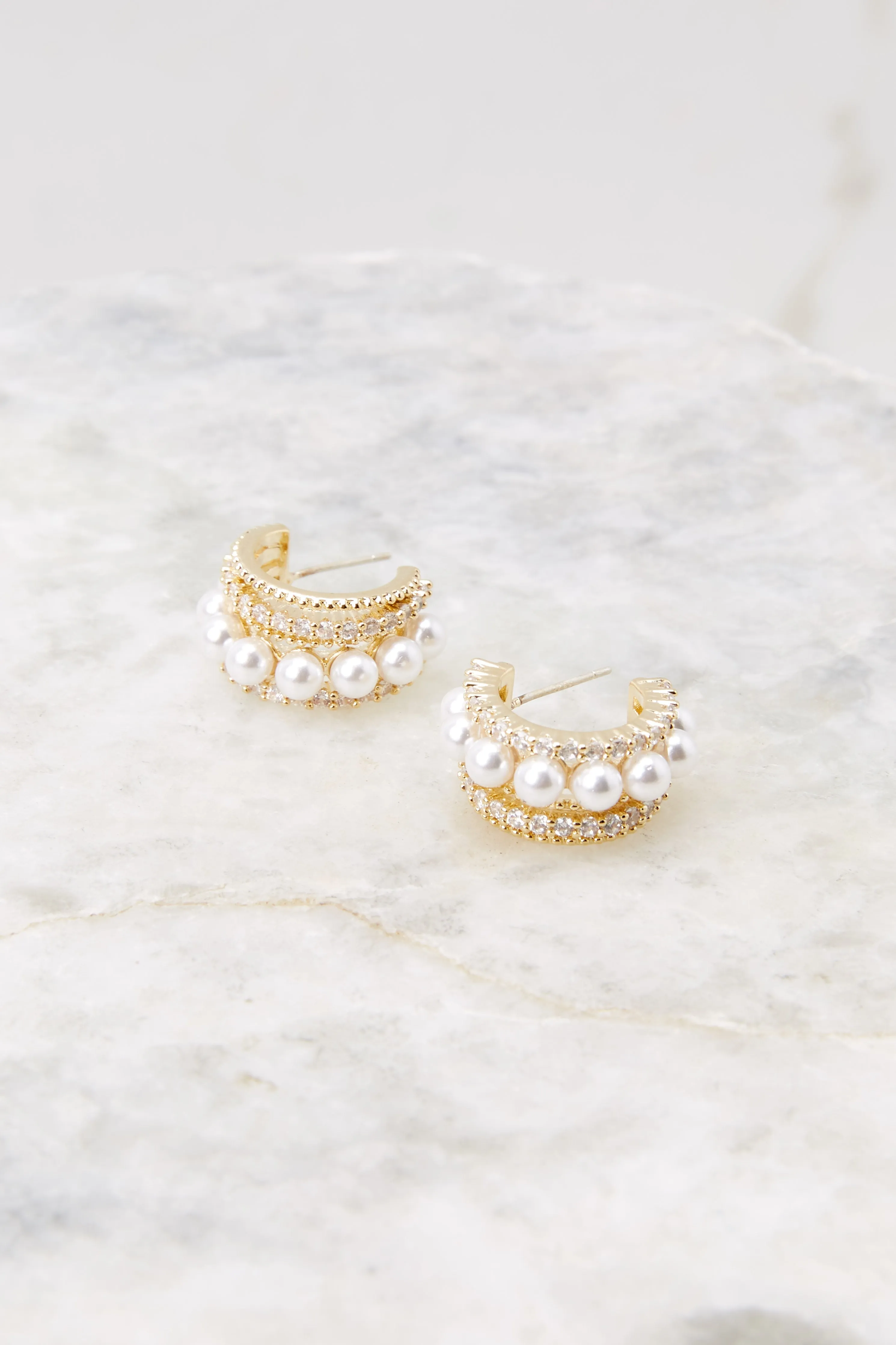 Coastal Gold Baby Half Hoop Earrings