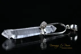 Colombian Lemurian Seed Diamond Crystal Pendant .925 SS