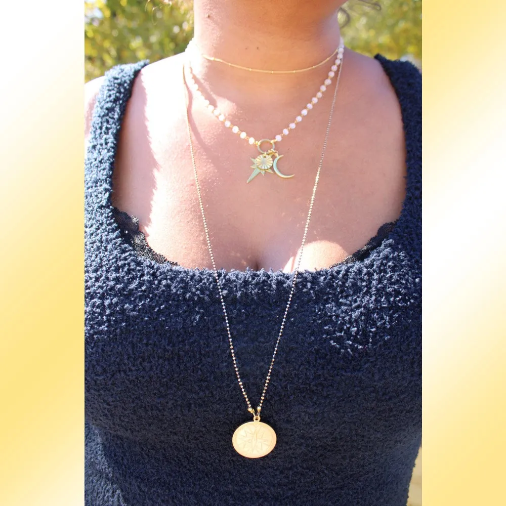 Cosmos Moonstone Chain Necklace