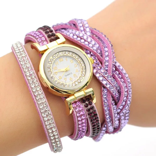 Crystal Wrap Quartz Watch