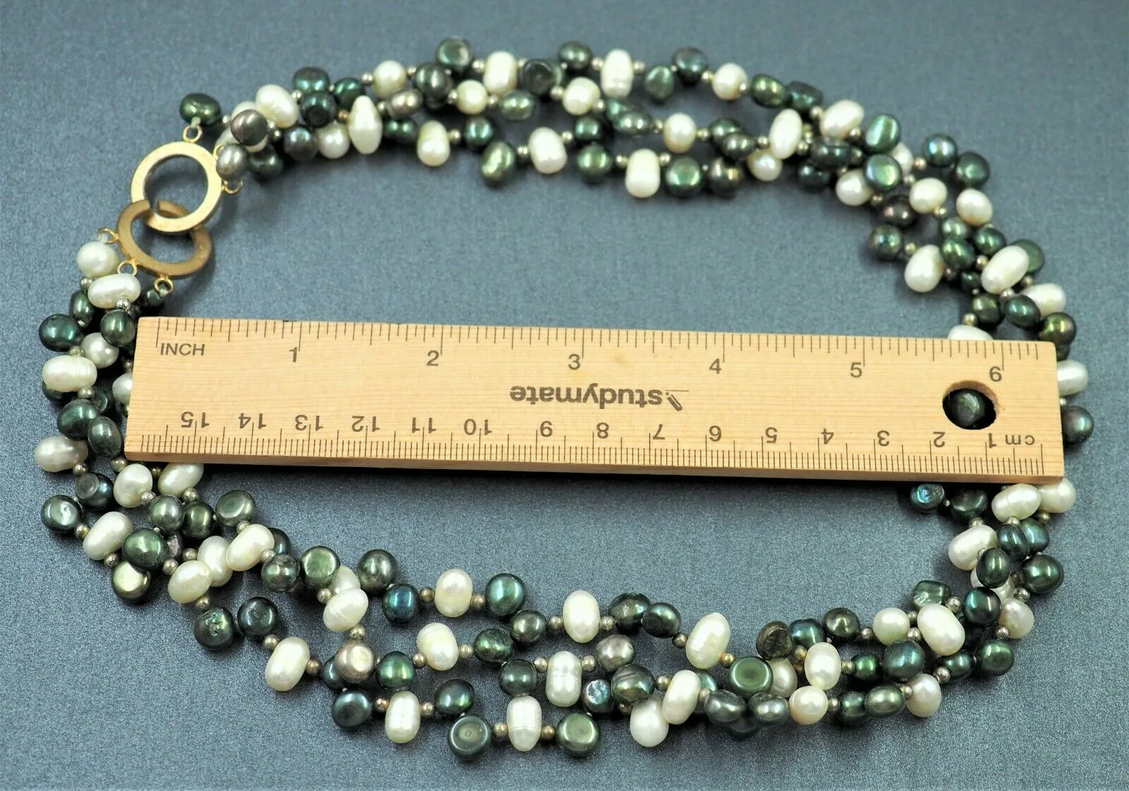 Cultured Pearls Triple Strand Knotted Necklace