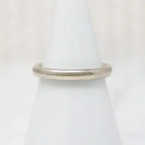 Curvy White Gold Wedding Band by Benchmark