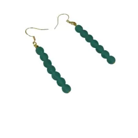 Dangling Turquoise Sea Glass Earrings