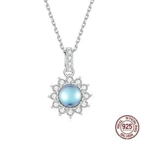 Dazzling Sunflower Moonstone Zircon Necklace