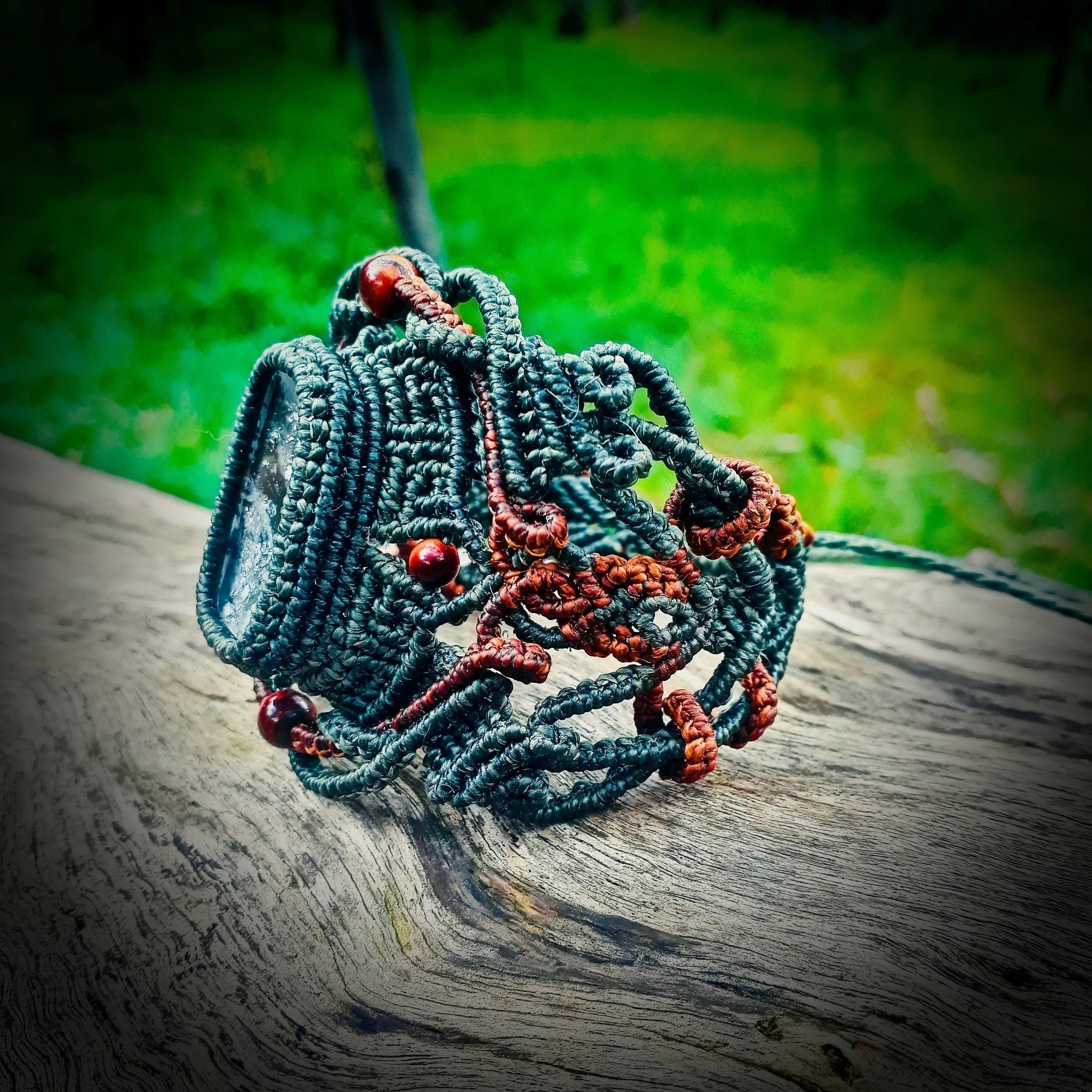 Dendritic quartz bracelet (unique design)