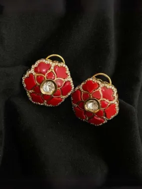 Designer Polki Stud Earrings