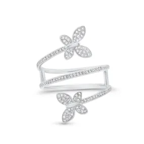 Diamond Butterfly Wrap Ring