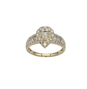 Diamond Pear Shaped Fashion Ring