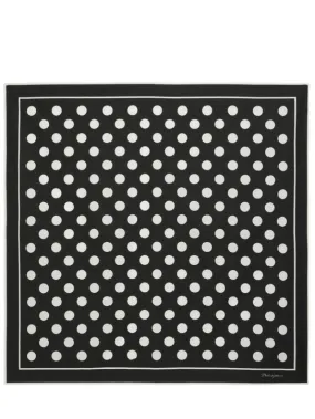 Dolce&amp;Gabbana   Micro polka dot cotton twill scarf 