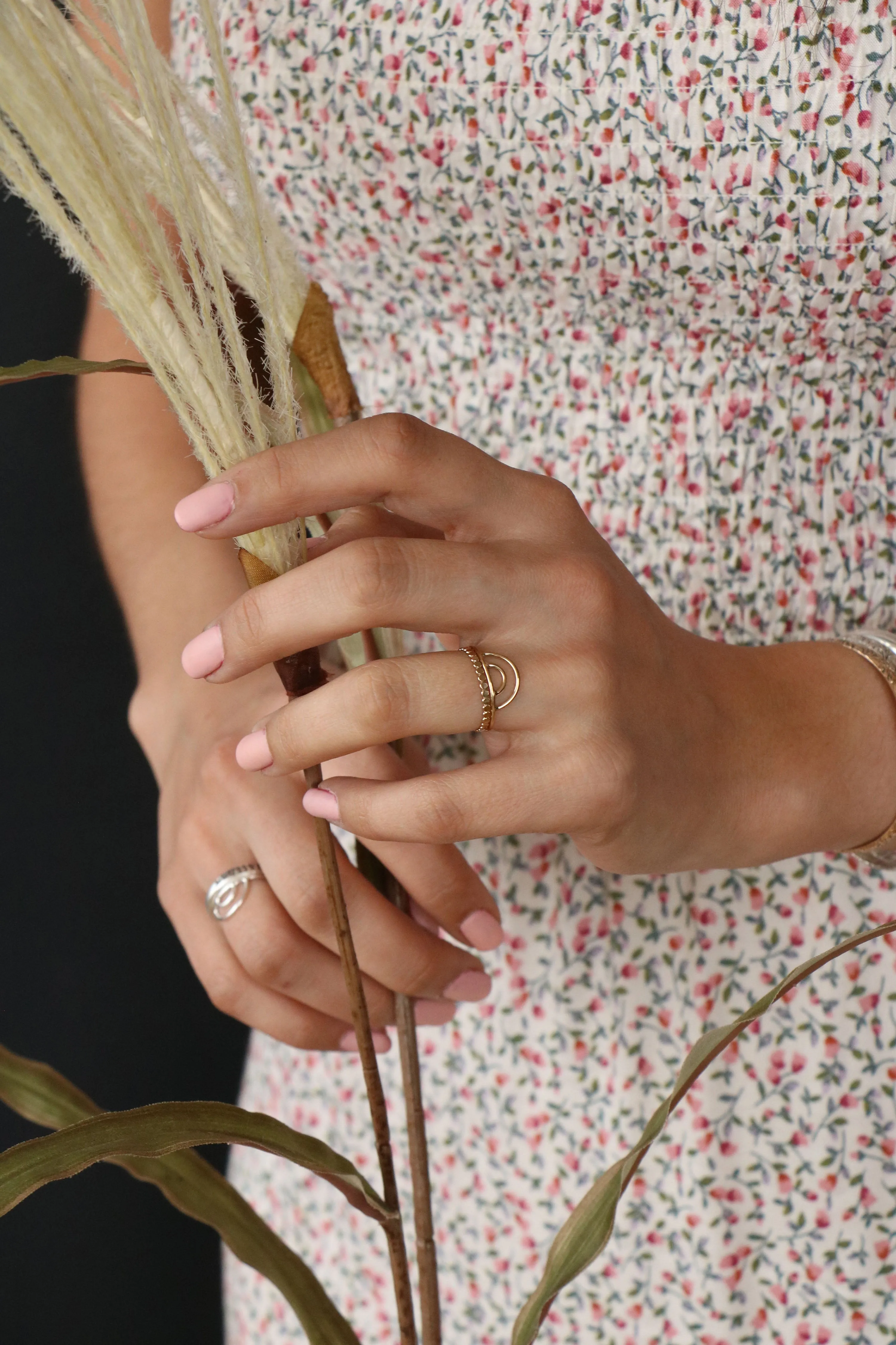 double arch ring { silver   gold }