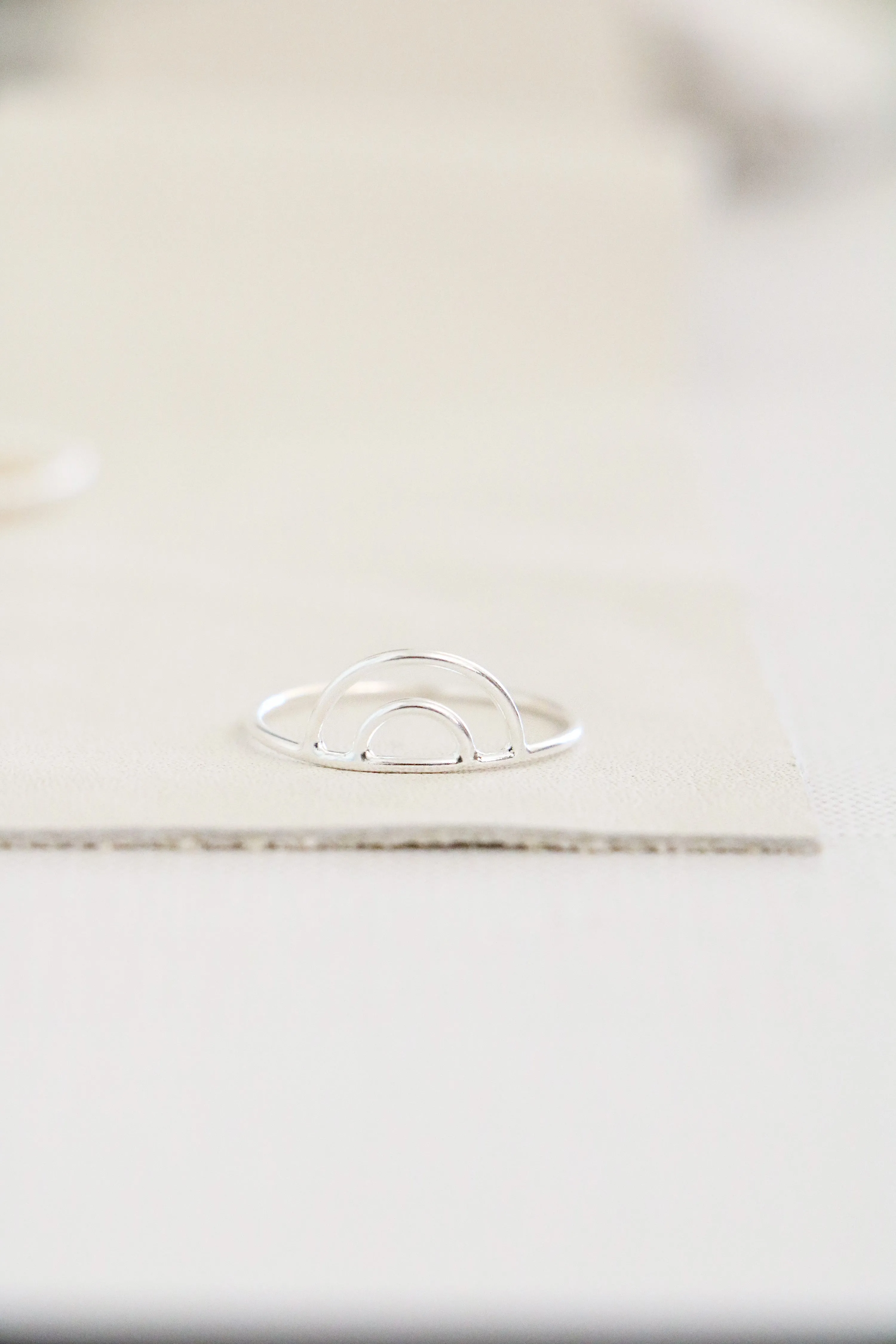 double arch ring { silver   gold }