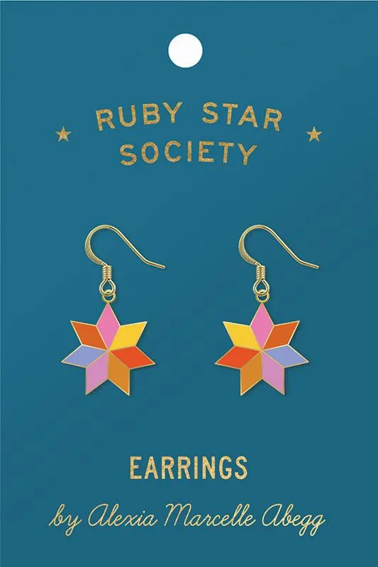 Earrings - QUILT STAR