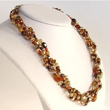 Earth Tone Matrix: Handmade Crystal and Pearl Jewelry