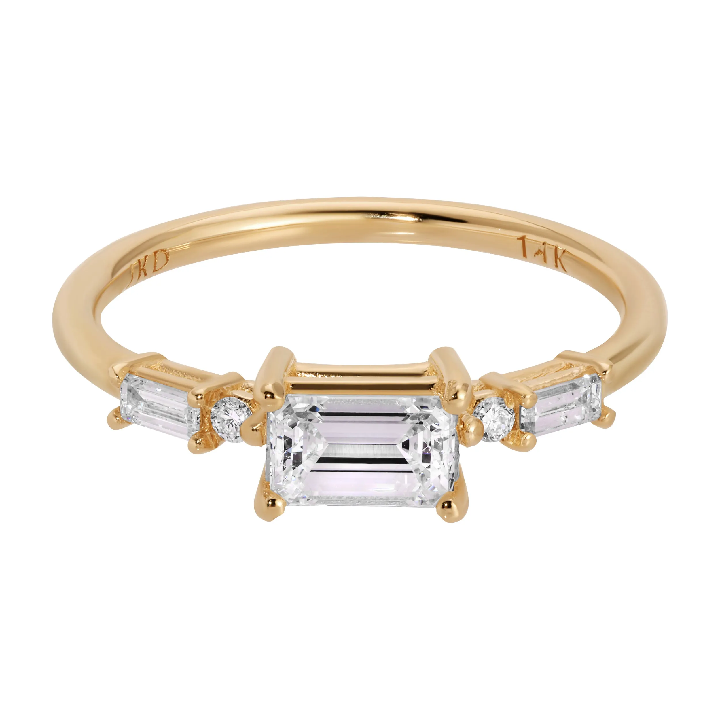 Emerald Cut Diamond Etude Ring (ready to ship option)*