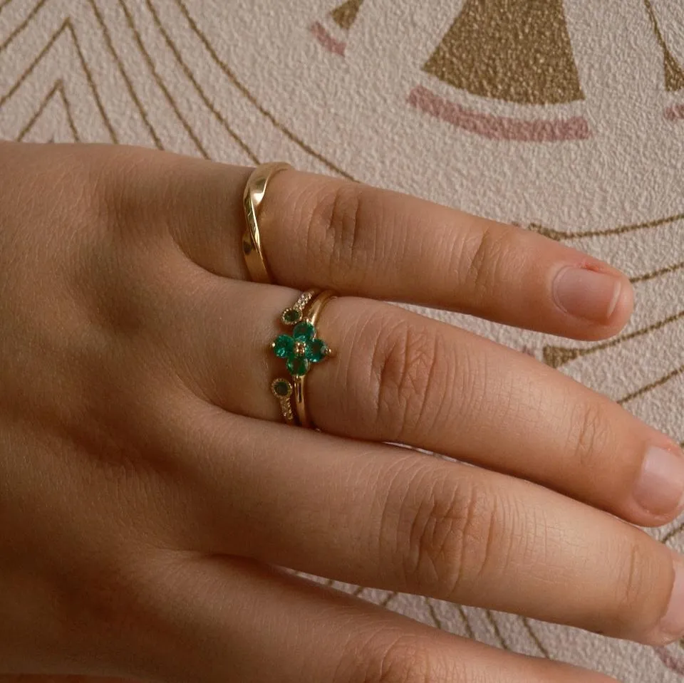 Emerald Sundrop Ring (ready to ship option)*