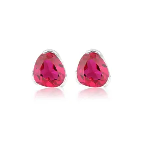 EVERYDAY GEMSTONE STUDS - RUBY RED CORUNDUM