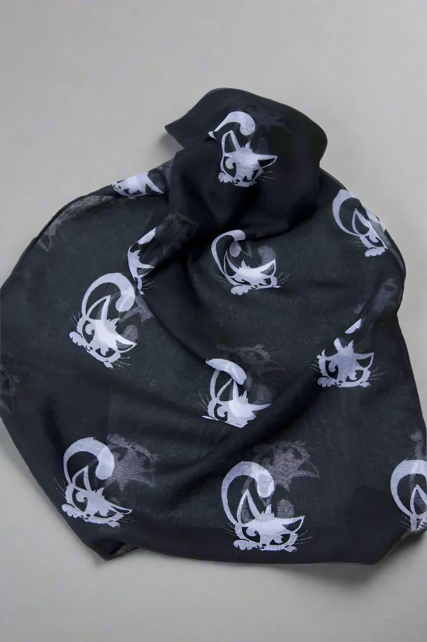 Fabulous Felines Black Cat Scarf