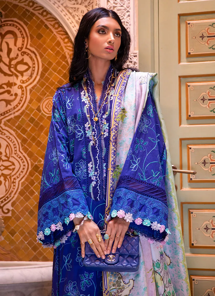 Farah Talib Aziz Luxury Lawn Collection 2023 – Jardin Blue