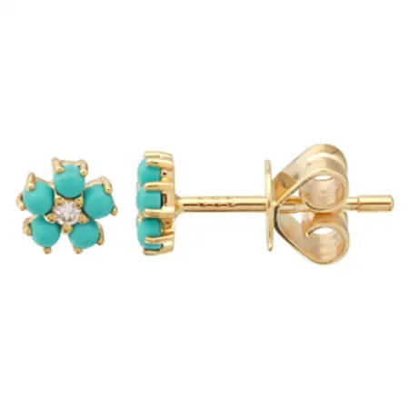 Flower Turquoise Earrings