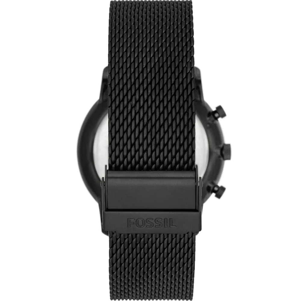 Fossil FS5943 Minimalist Black Stainless Steel Mesh Mens Watch