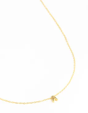 Gold Plated Sterling Silver Initial A Necklace