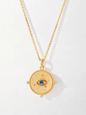 Gold visionary charm necklace