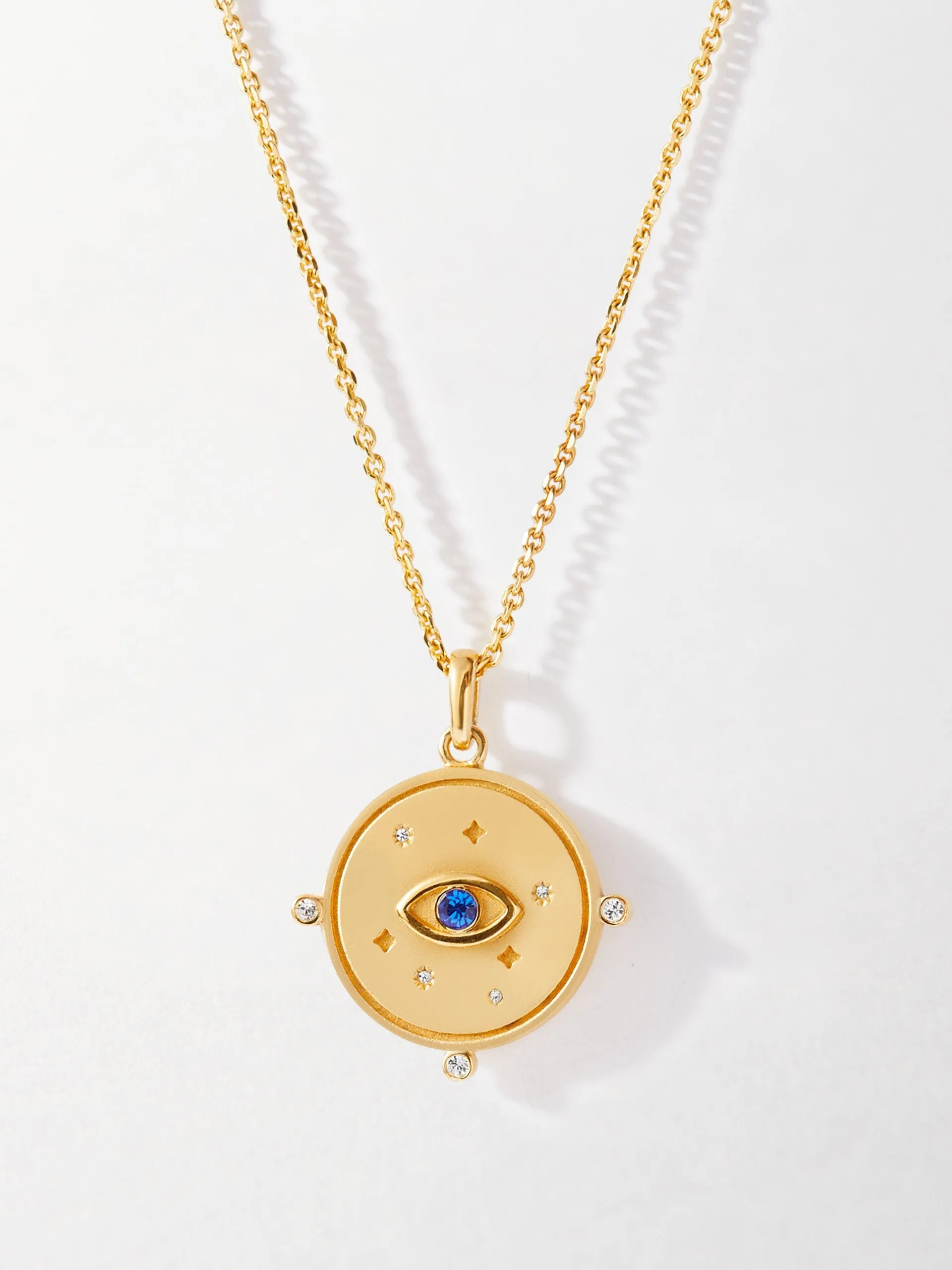 Gold visionary charm necklace