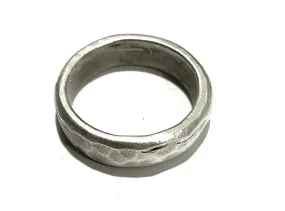 Hammered Sterling Silver Band