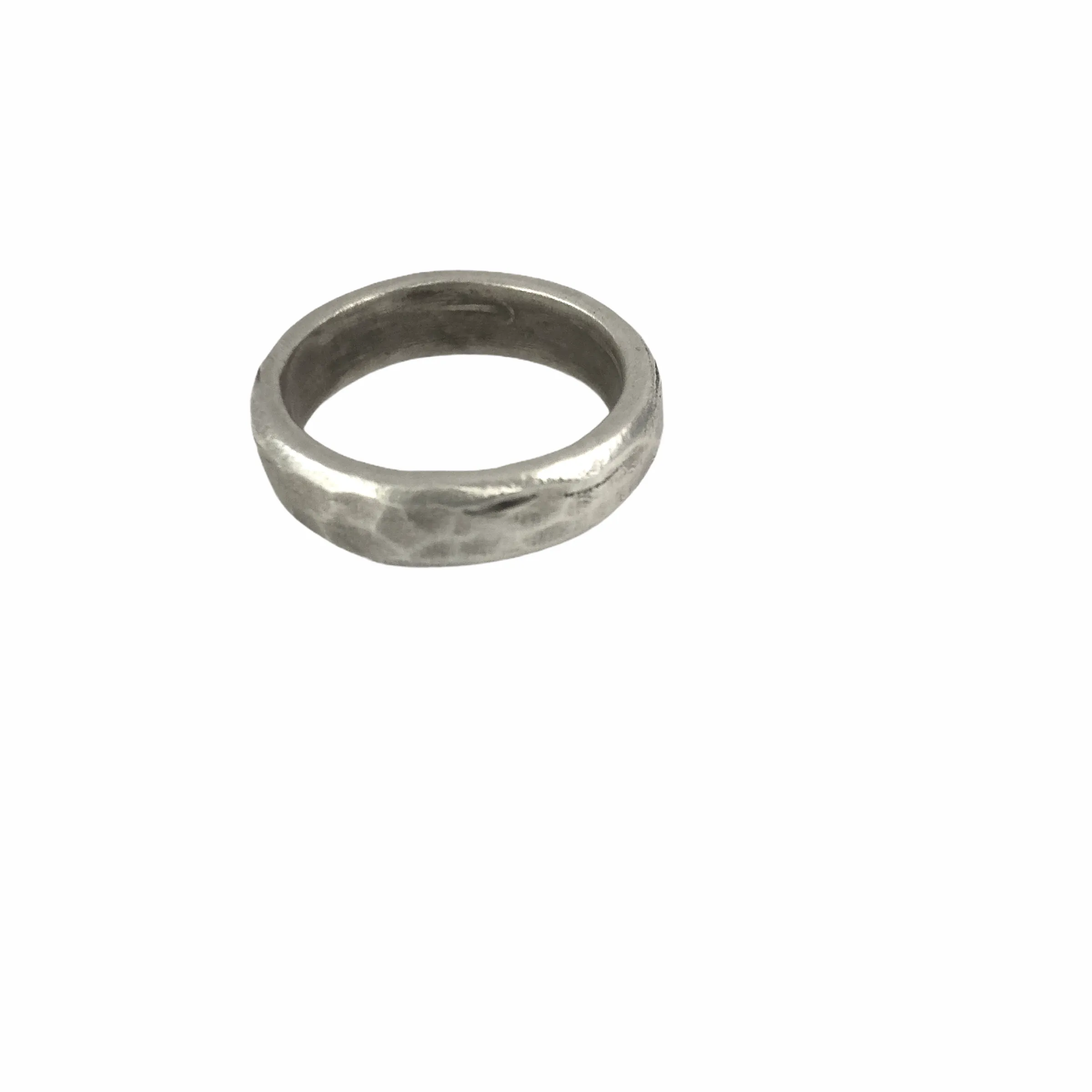 Hammered Sterling Silver Band