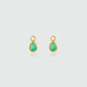 Hampton Emerald & Gold Vermeil Interchangeable Gemstone Drops