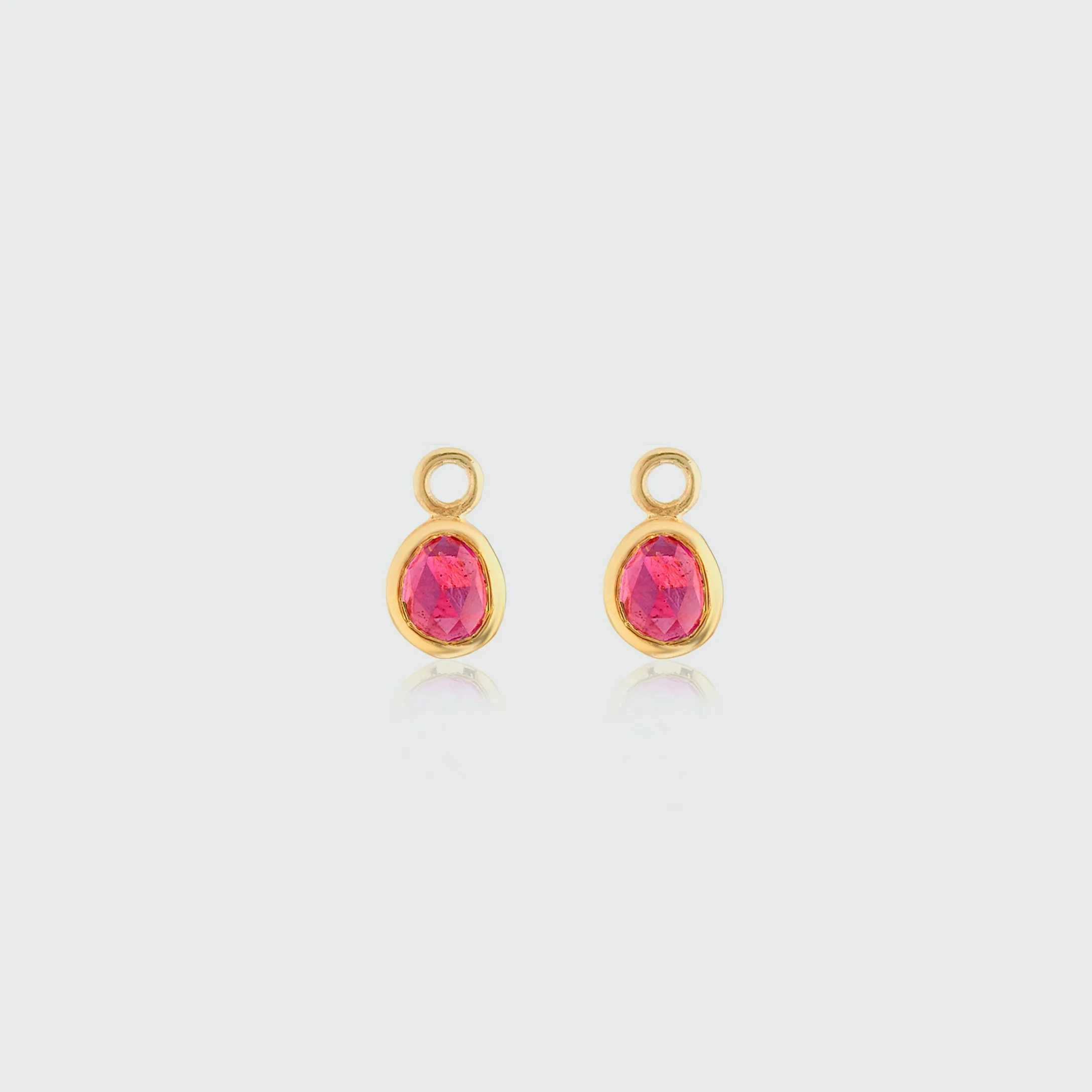 Hampton Ruby & Gold Vermeil Interchangeable Gemstone Drops