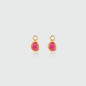 Hampton Ruby & Gold Vermeil Interchangeable Gemstone Drops