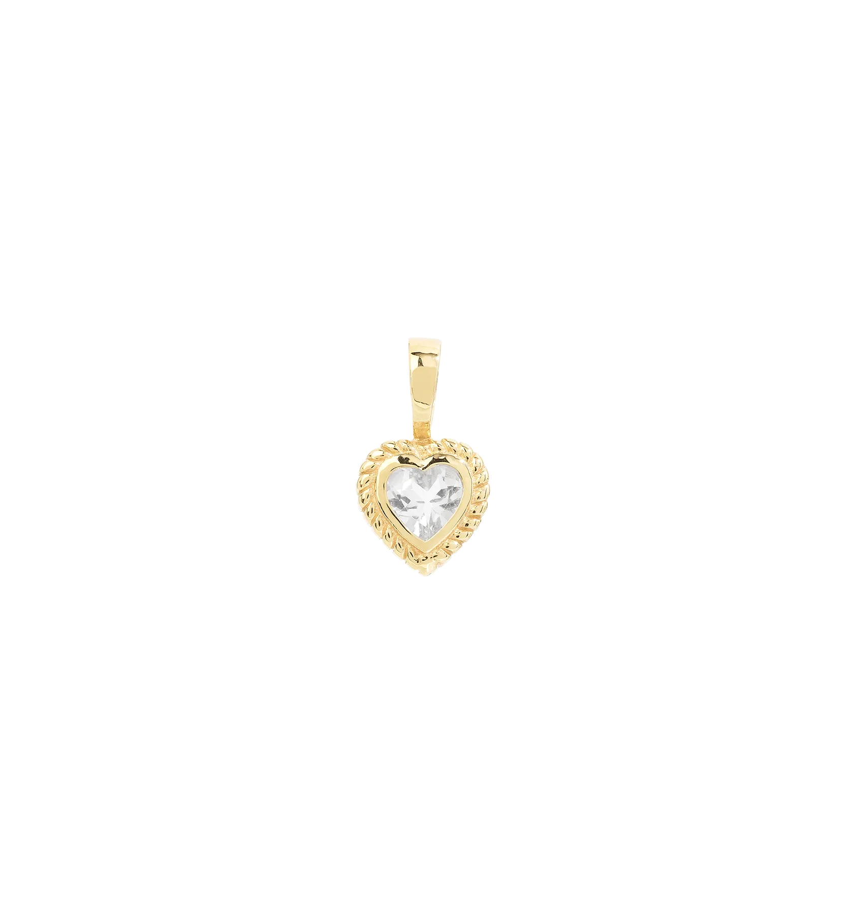 Heart Necklace Charm 14K