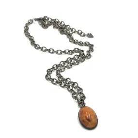 Honey Amber 'Gemz' & Guitar String Layering Necklace