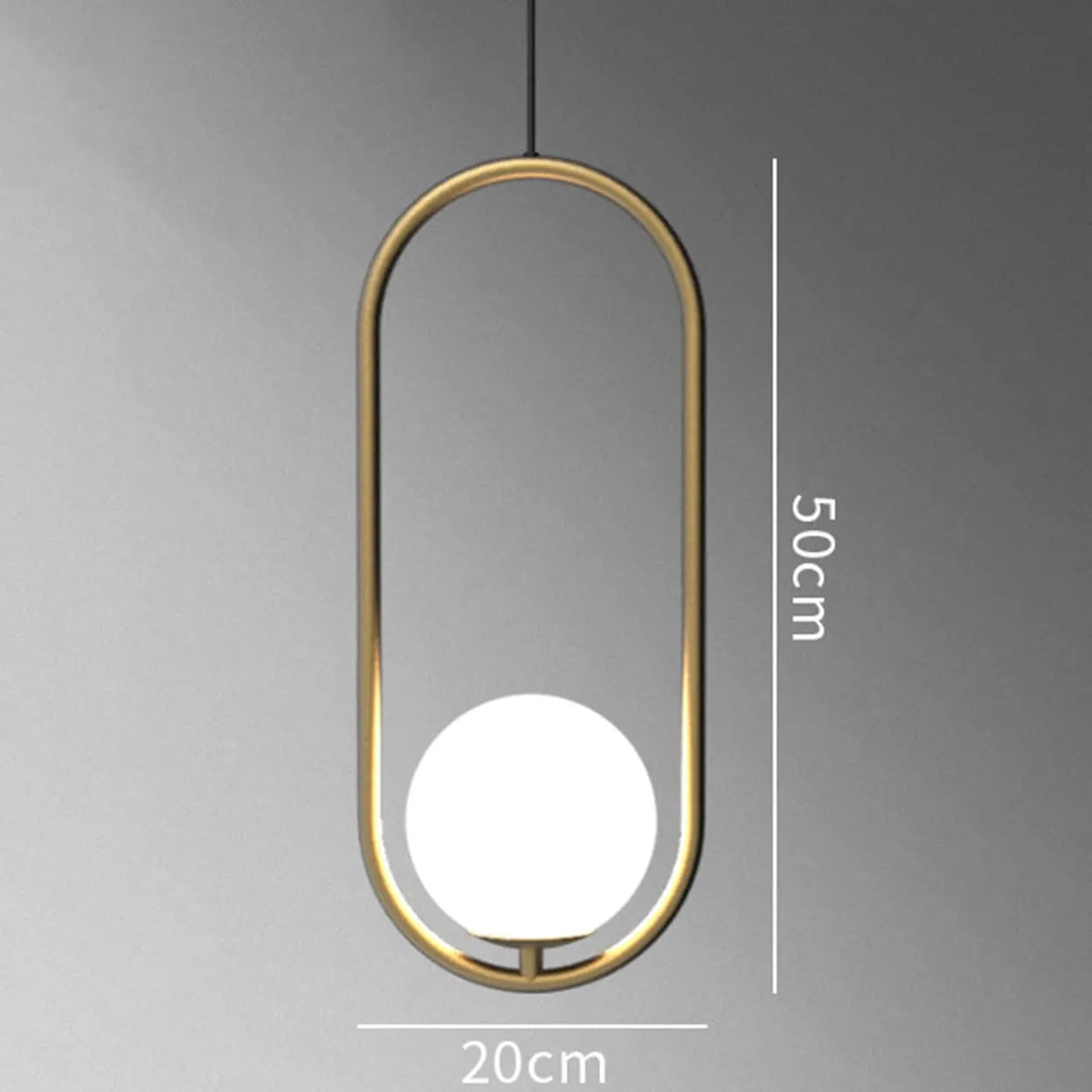 Insuppar Oval Ring Ball Pendant Lamp