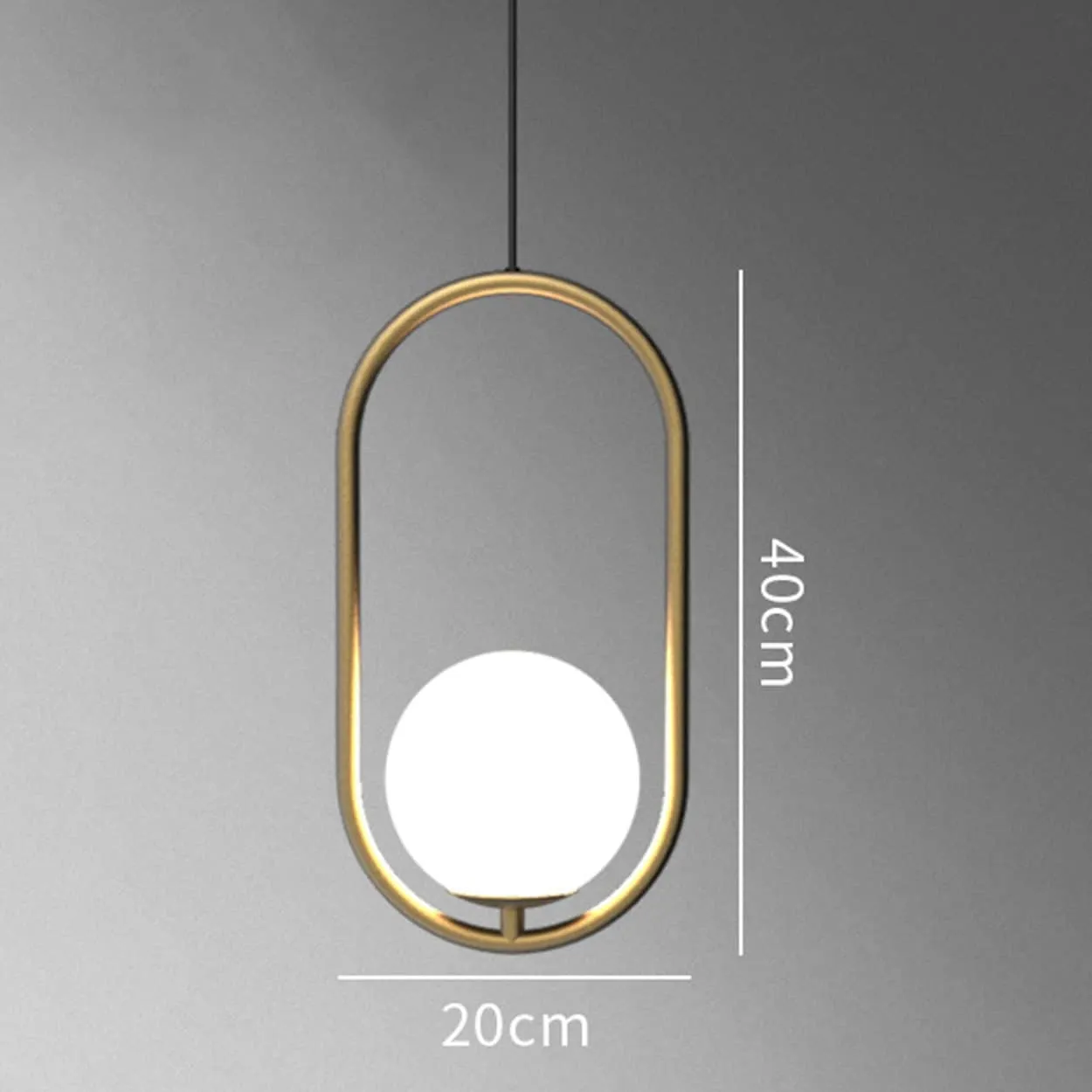 Insuppar Oval Ring Ball Pendant Lamp