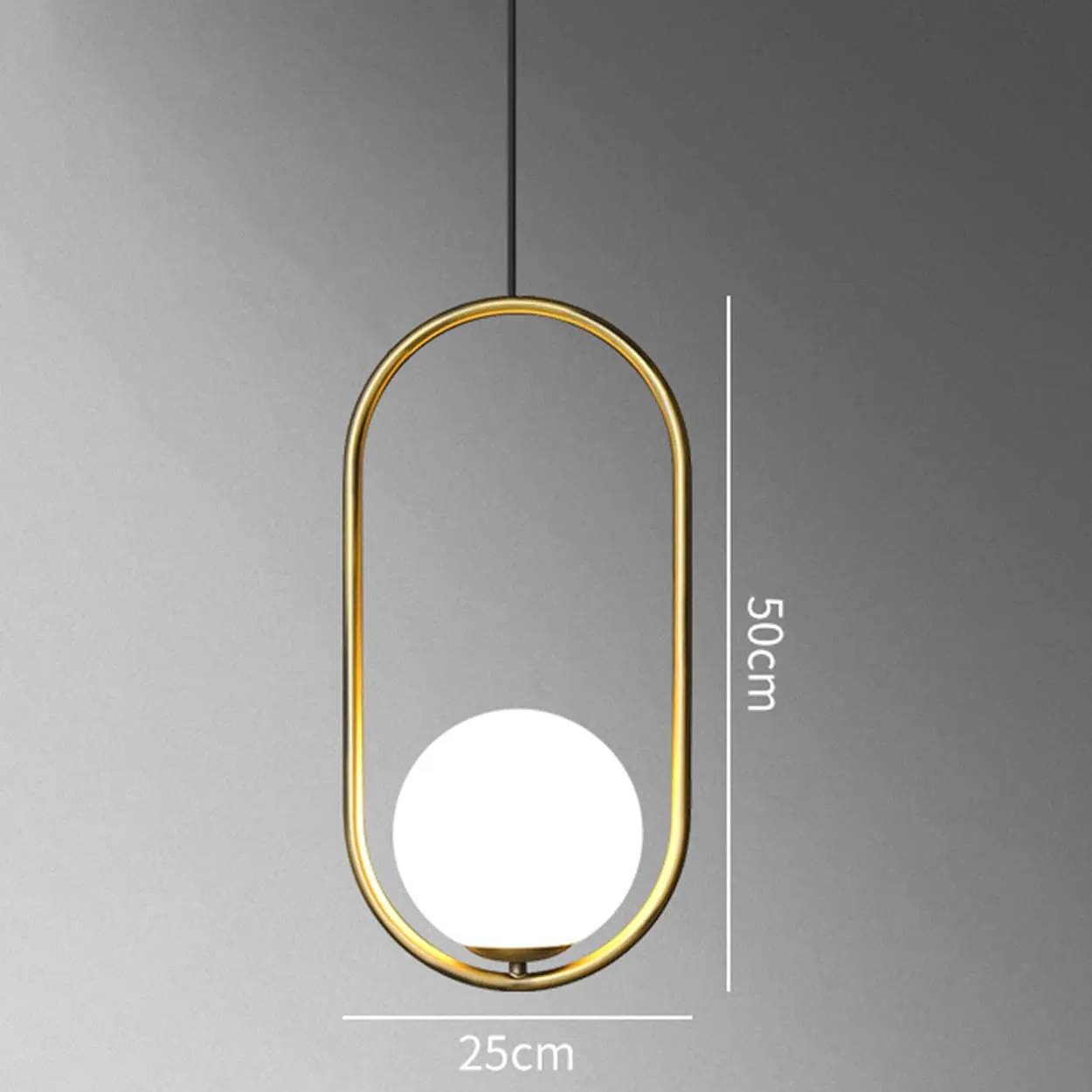 Insuppar Oval Ring Ball Pendant Lamp